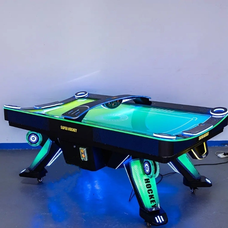 Coin-Operated LED Air Hockey Arcade Table for Indoor Gaming