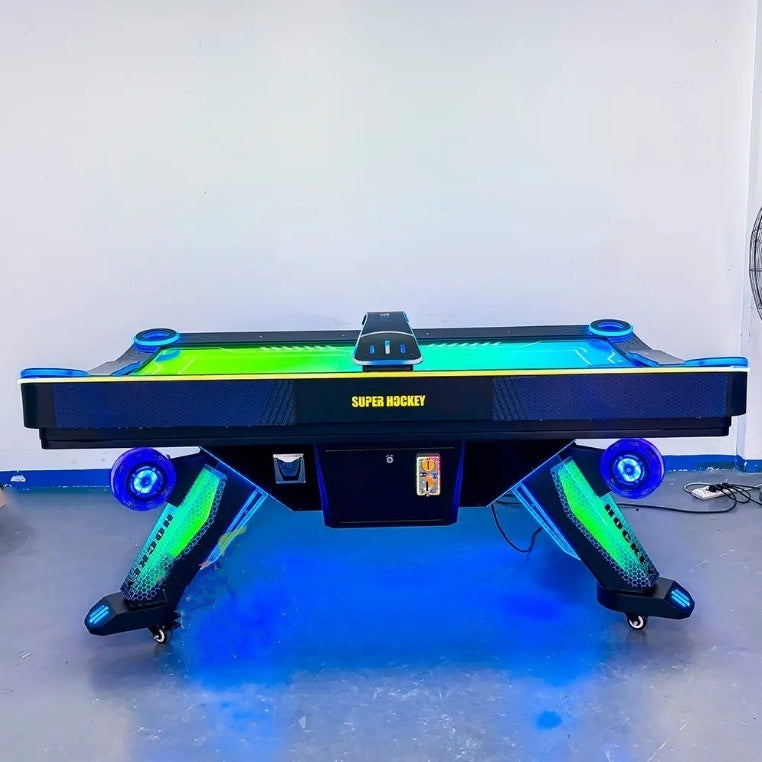 Coin-Operated LED Air Hockey Arcade Table for Indoor Gaming