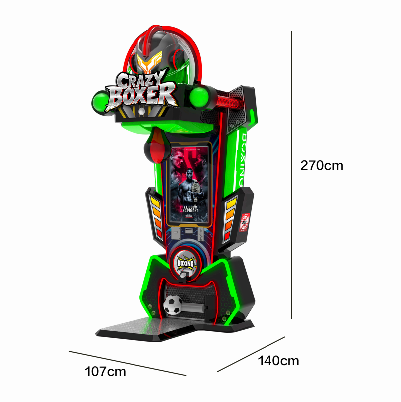 Coin Operated Punch Kick Boxing Arcade Machine Strength