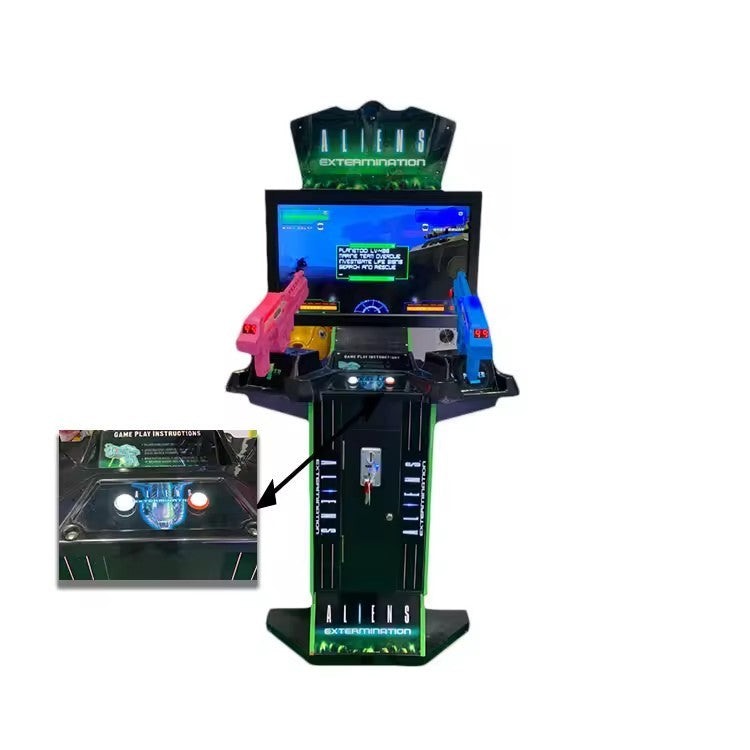 Coin Operated Video Arcade Shooting Machine for Aliens Action