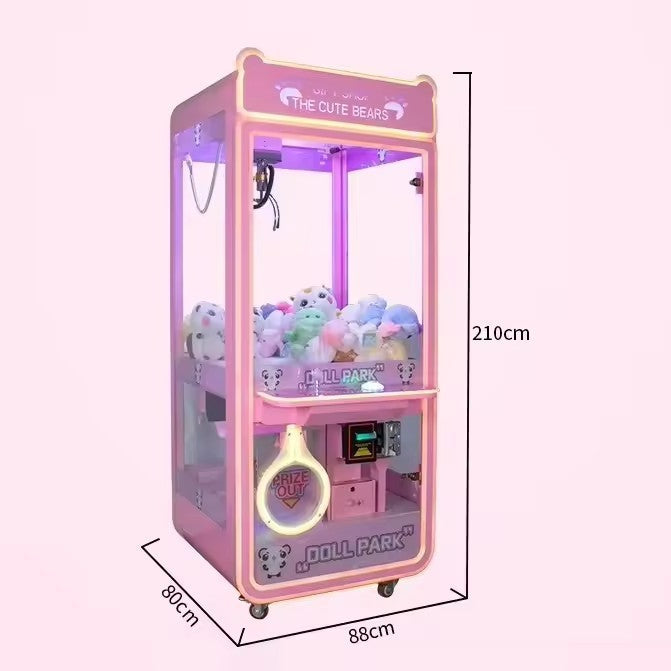 Commercial Arcade Crane Game Machine Kid Friendly Coin Operated