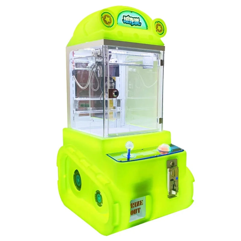 Commercial English Version Mini Plastic Coin Crane Machine