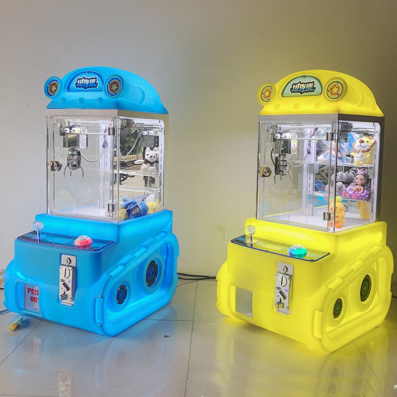 Commercial English Version Mini Plastic Coin Crane Machine