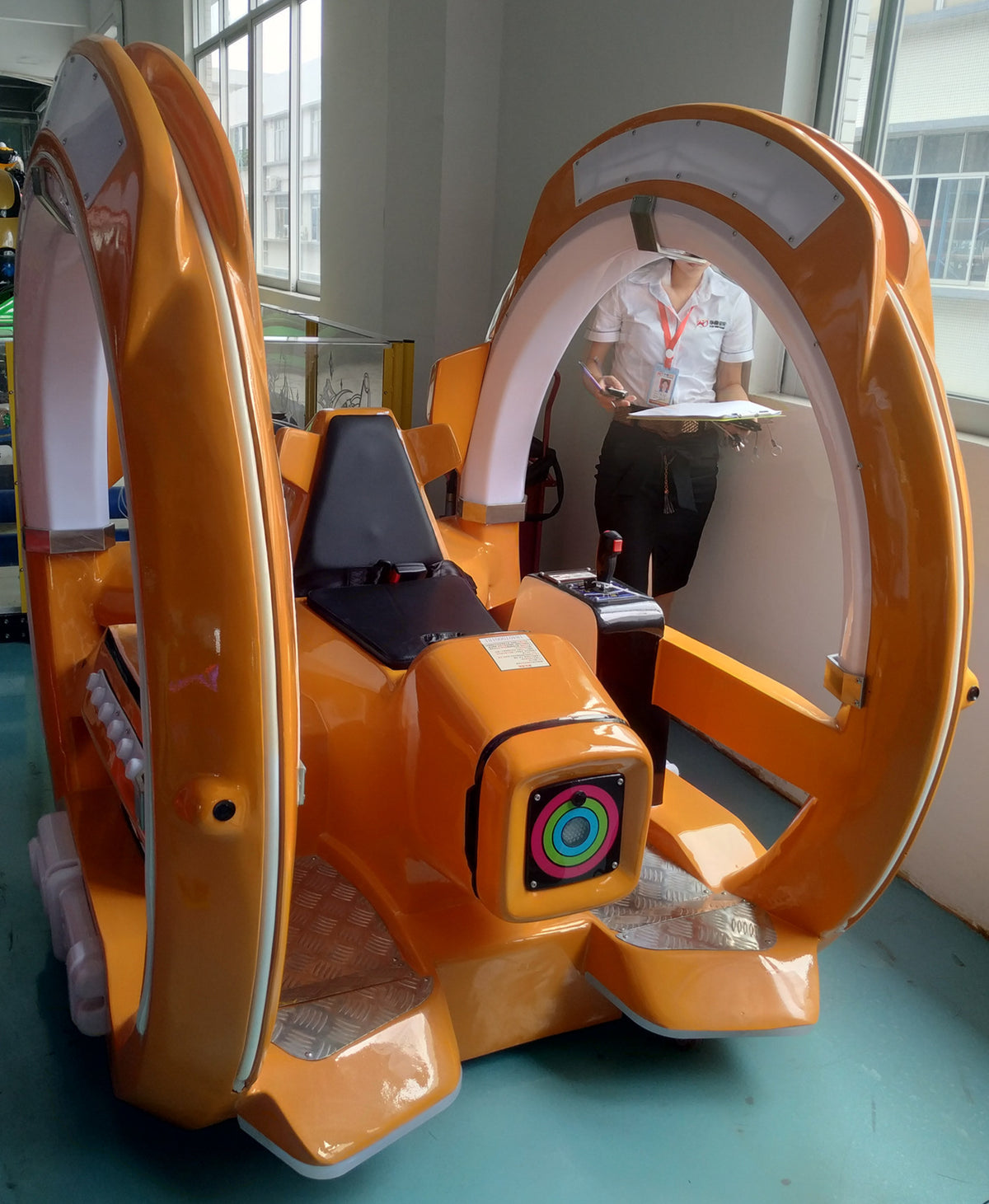 Commercial Kids Degree Rolling Electric Leswing Swing Car