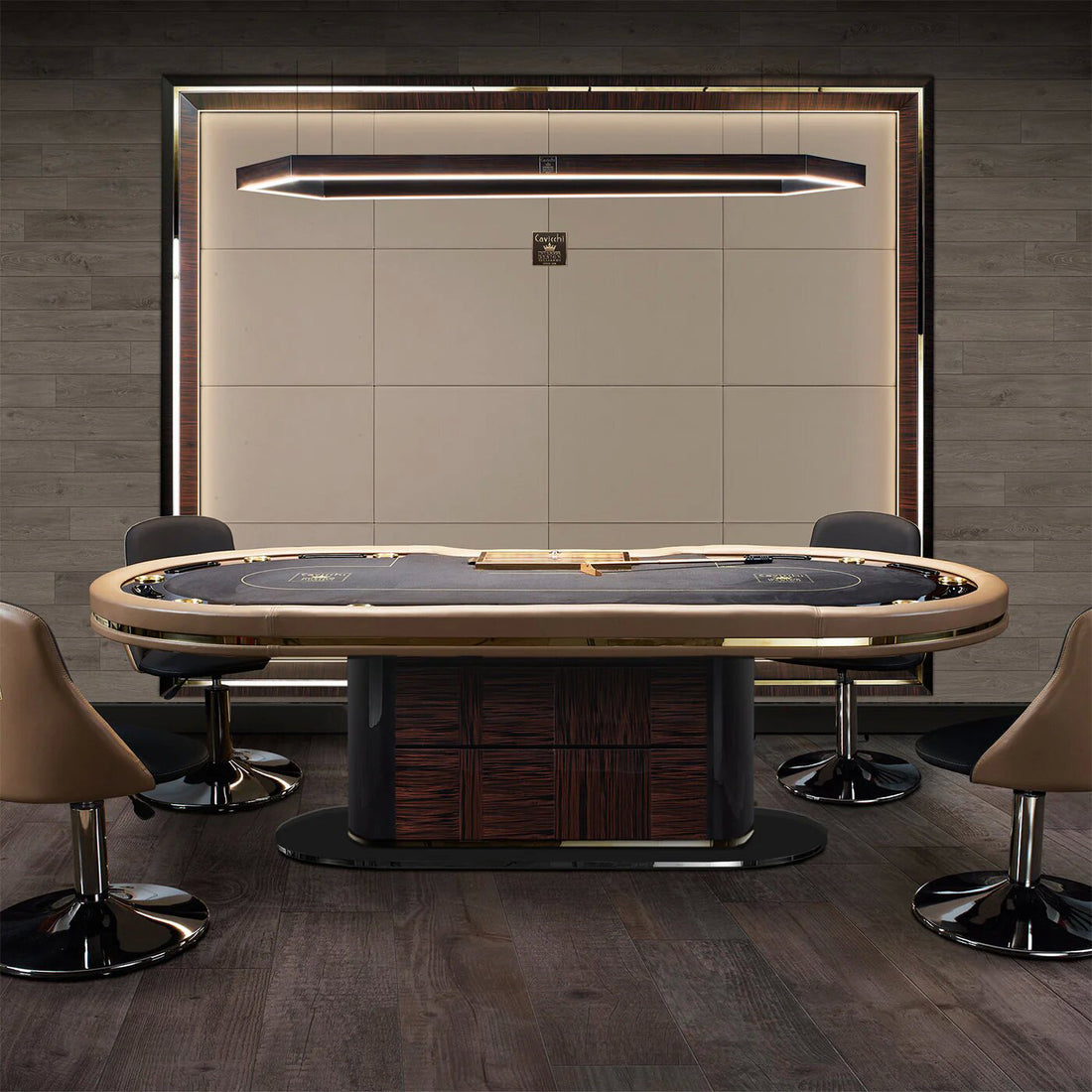 Deluxe Texas Poker Table with Custom Colors and LED Styling