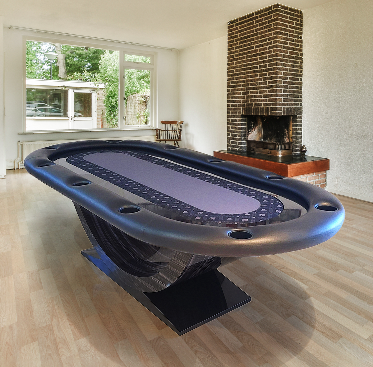 Direct Solid Wood Poker Table with V Support
