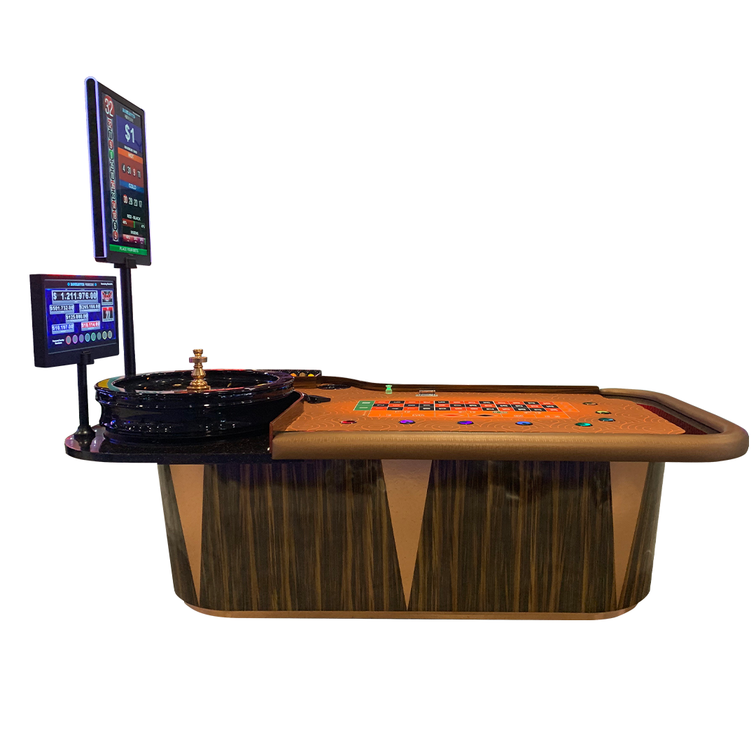 Electronic Casino Roulette Table with Digital Display and LED Controls