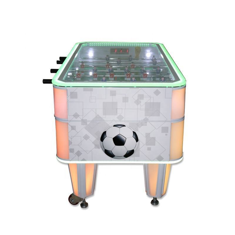 Electronic Coin-Operated Soccer Foosball Table with LED Lighting