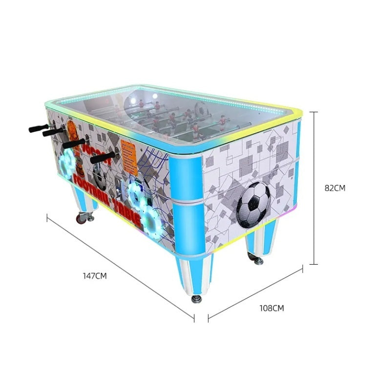 Electronic Coin-Operated Soccer Foosball Table with LED Lighting