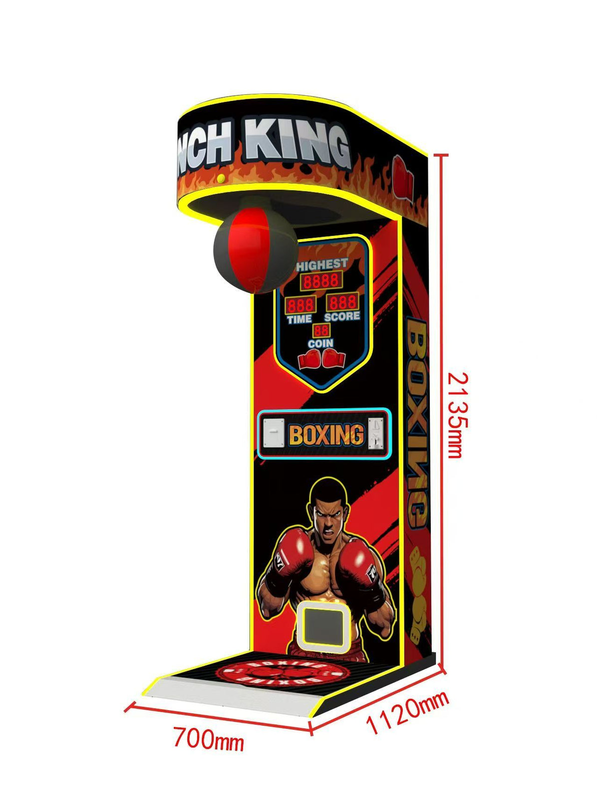 English Steel Punchball Sports Boxing Arcade Projector Game