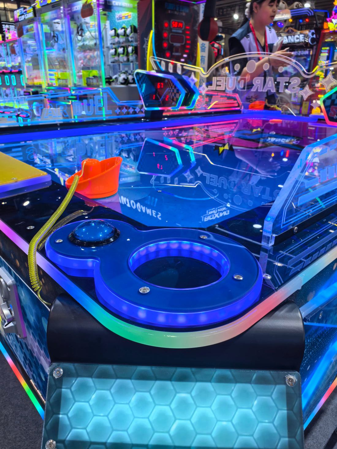 Four Player Coin Operated Air Hockey Arcade Game Table
