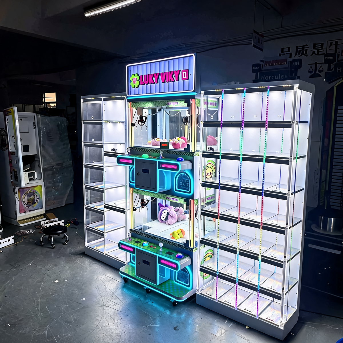 Crane Machine Coin Operated Candy Prize Cabinet