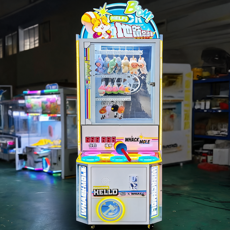 Coin Operated Hamster Hammer Whack Mole Game Cabinet