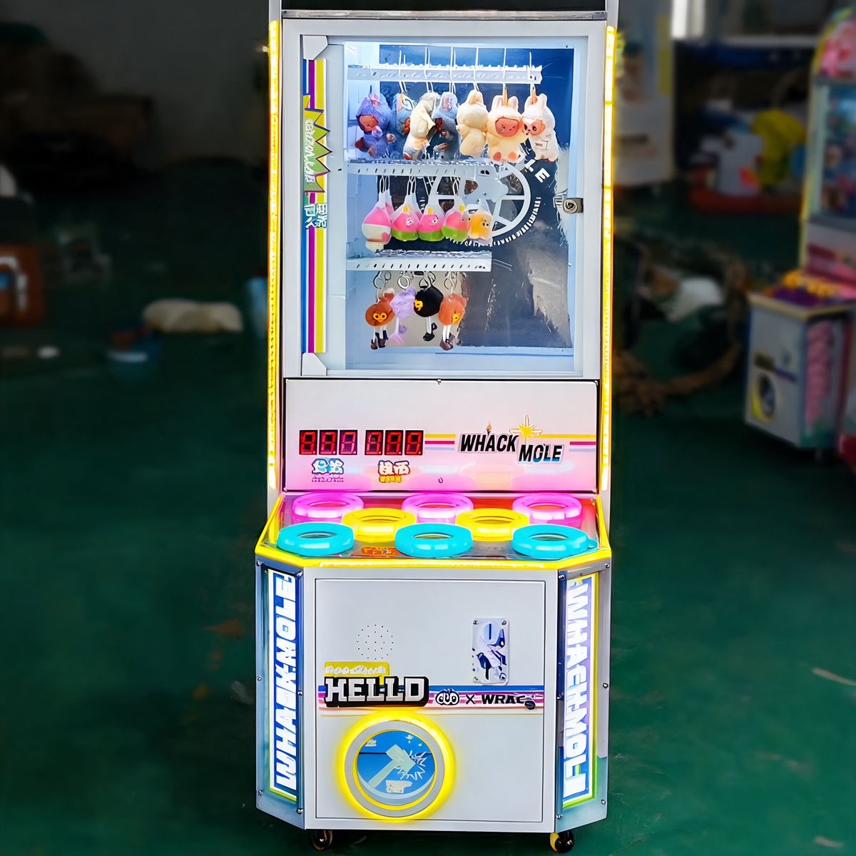 Coin Operated Hamster Hammer Whack Mole Game Cabinet