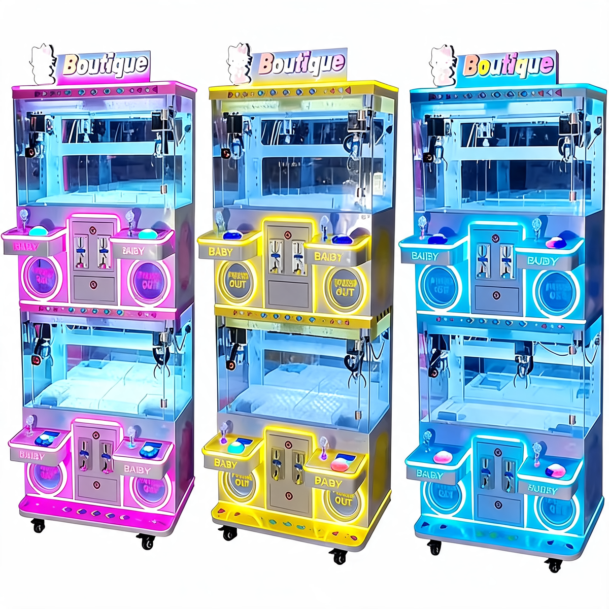 Arrival 4 Player Cube Crane Prize Arcade Machine Coin