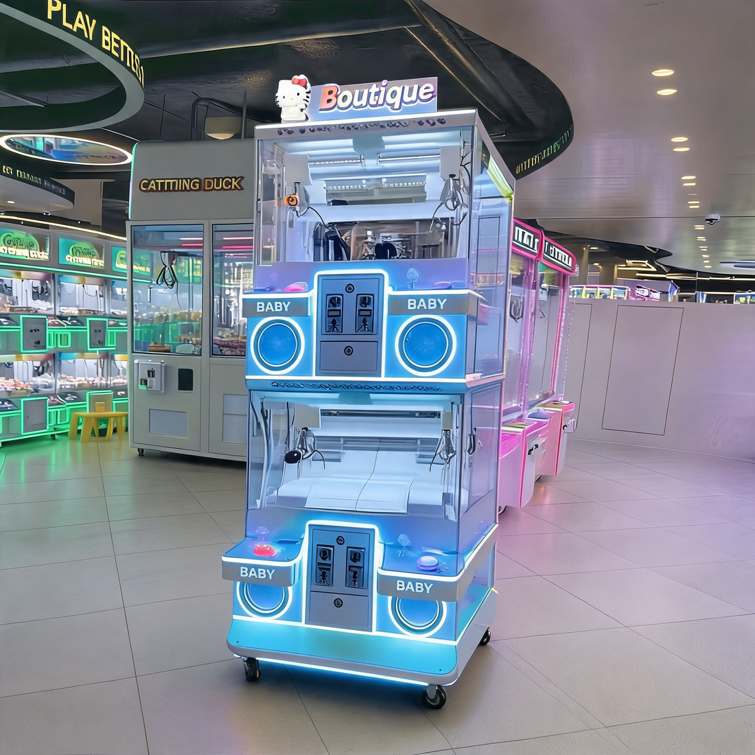 Arrival 4 Player Cube Crane Prize Arcade Machine Coin