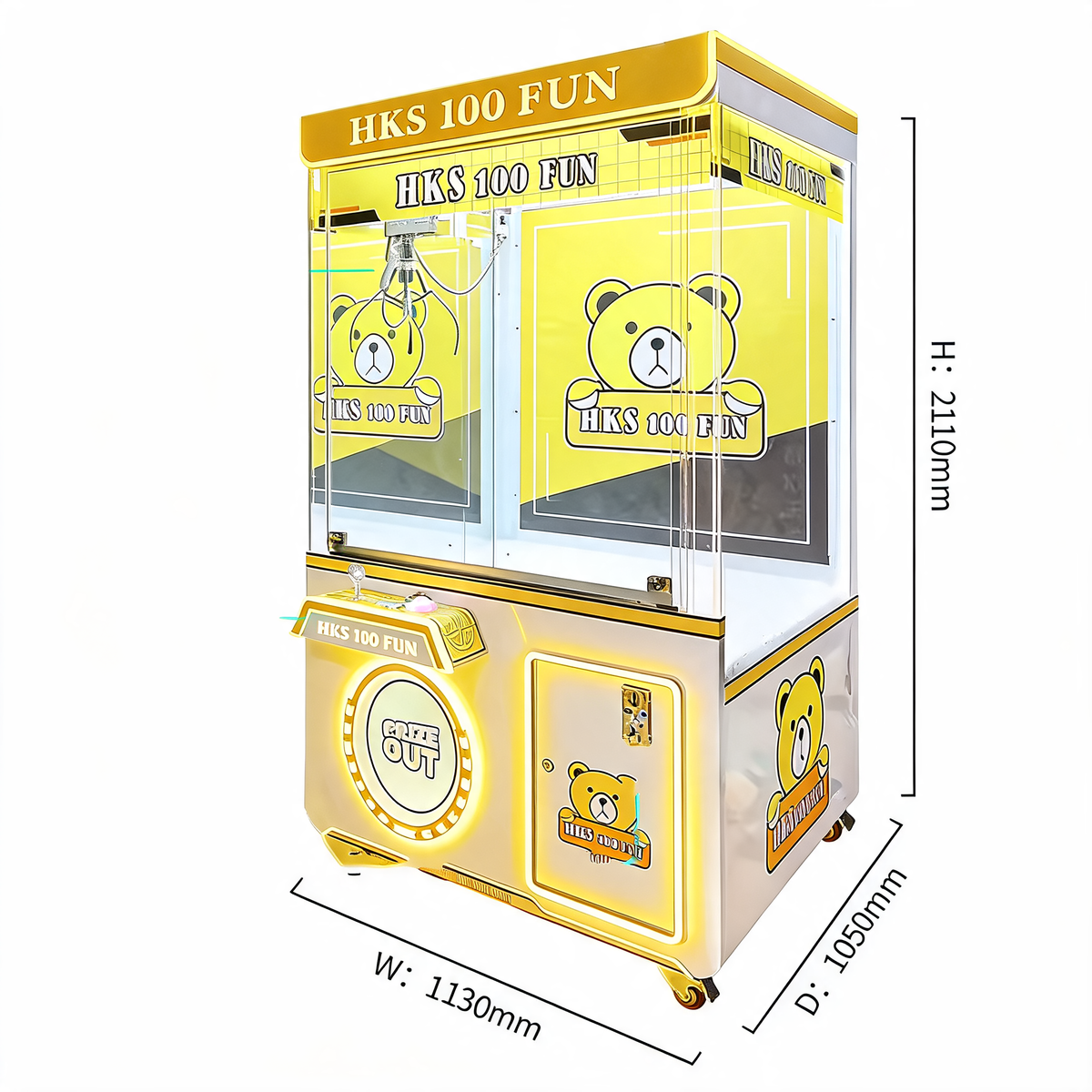 Large Plush Toy Crane Machine Big Claw Arcade Cabinet