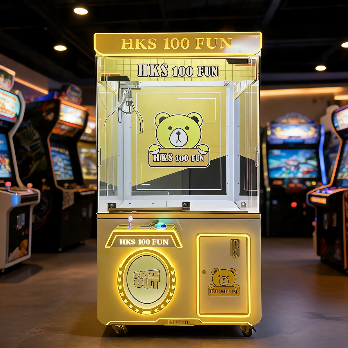 Large Plush Toy Crane Machine Big Claw Arcade Cabinet