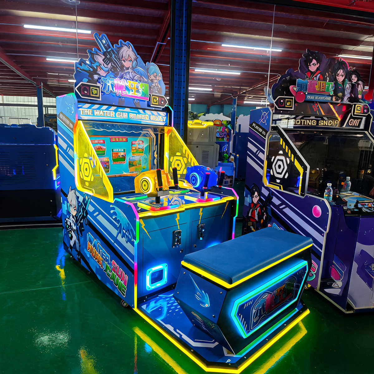 Double Persons Arcade Video Coin Water Shooting Game Machine