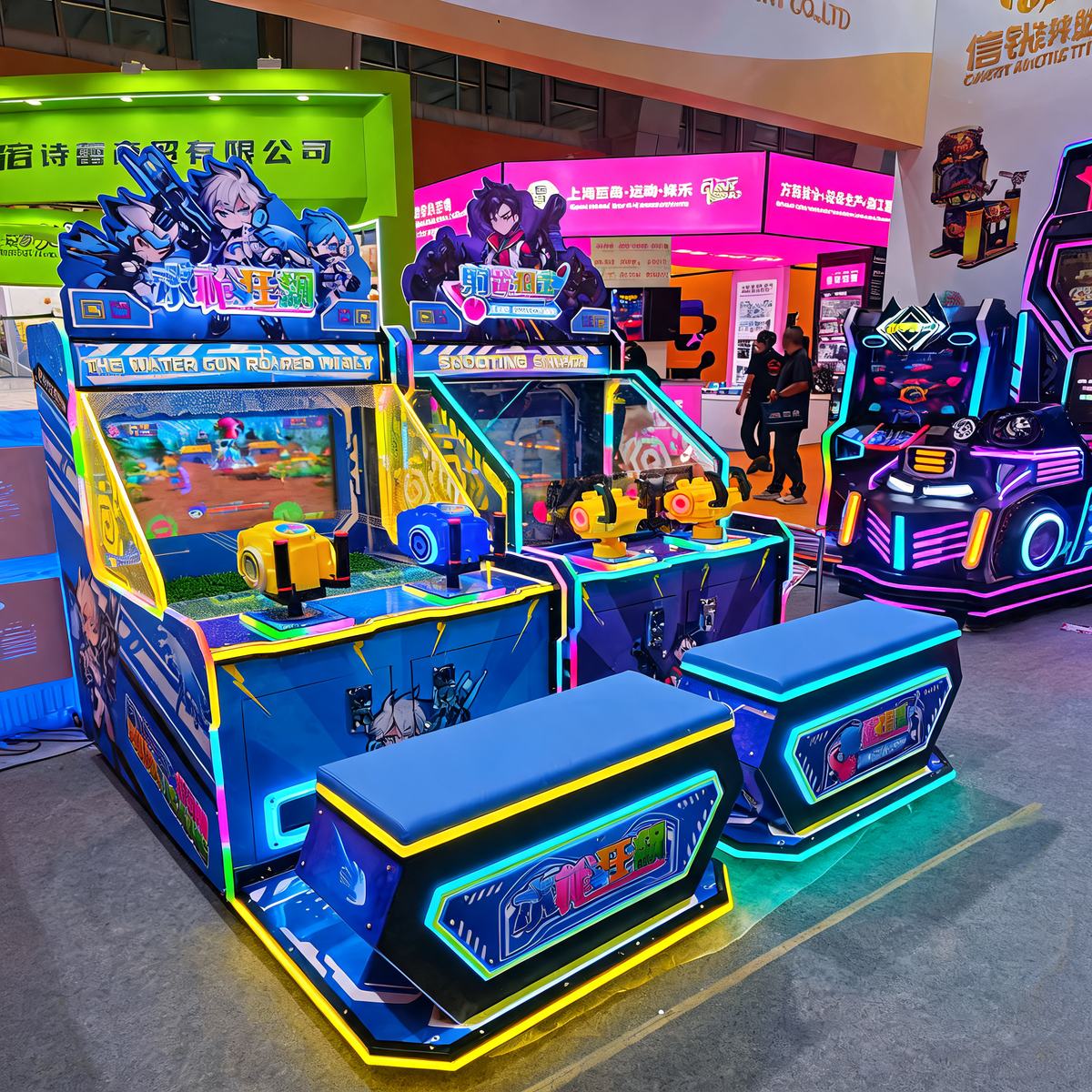 Double Persons Arcade Video Coin Water Shooting Game Machine