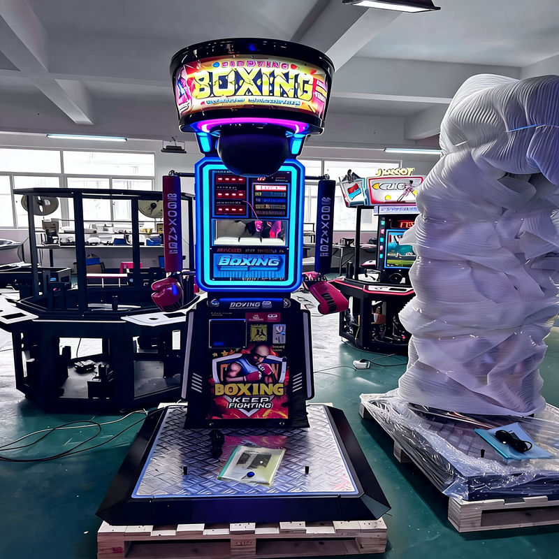 Coin Operated Arcade Punch Boxing Machine Metal Cabinet