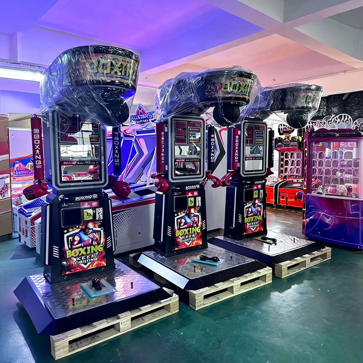 Coin Operated Arcade Punch Boxing Machine Metal Cabinet