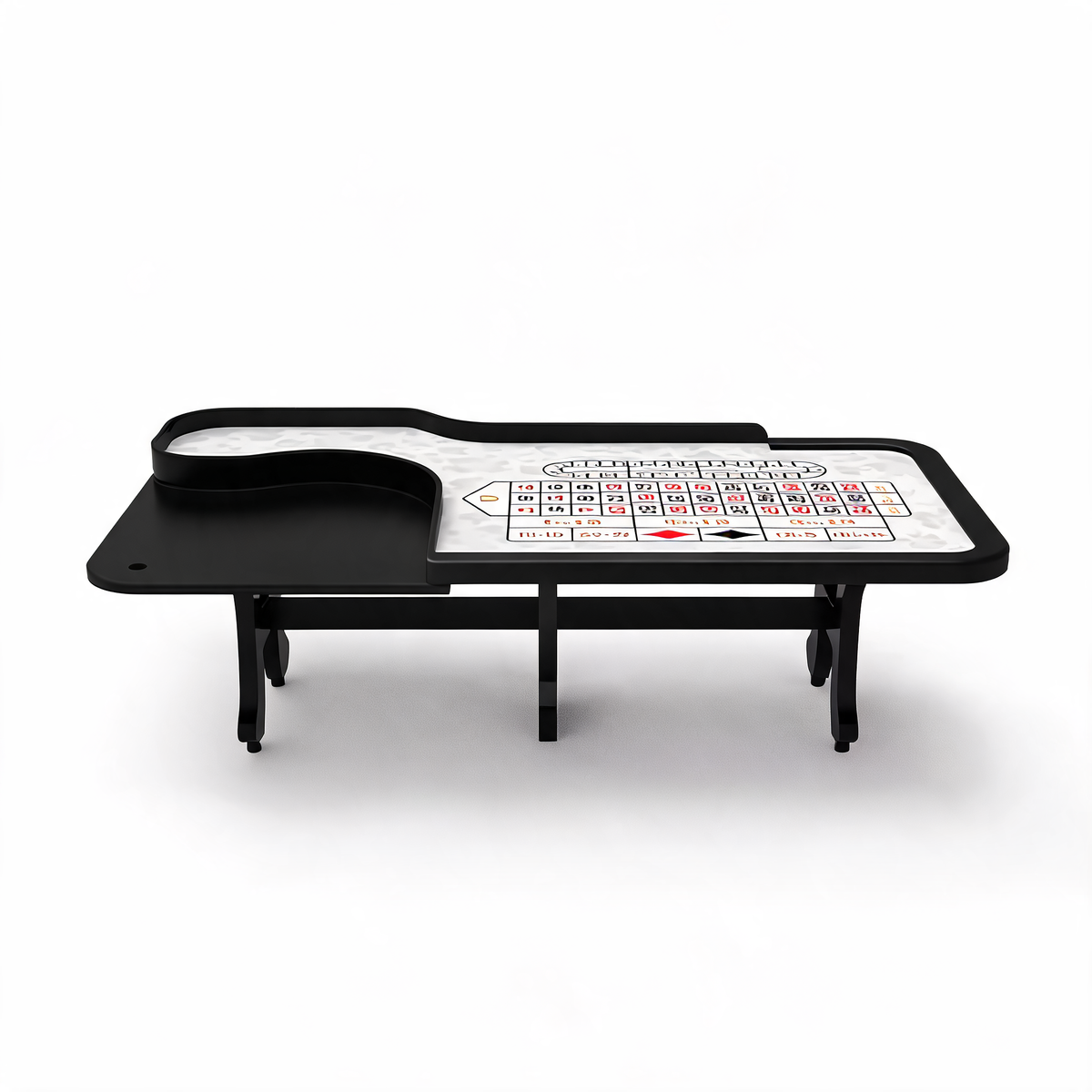 Roulette Wheel Poker Table With H Legs