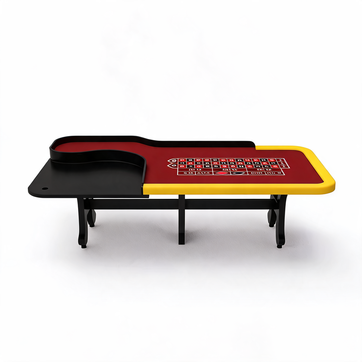 Roulette Wheel Poker Table With H Legs
