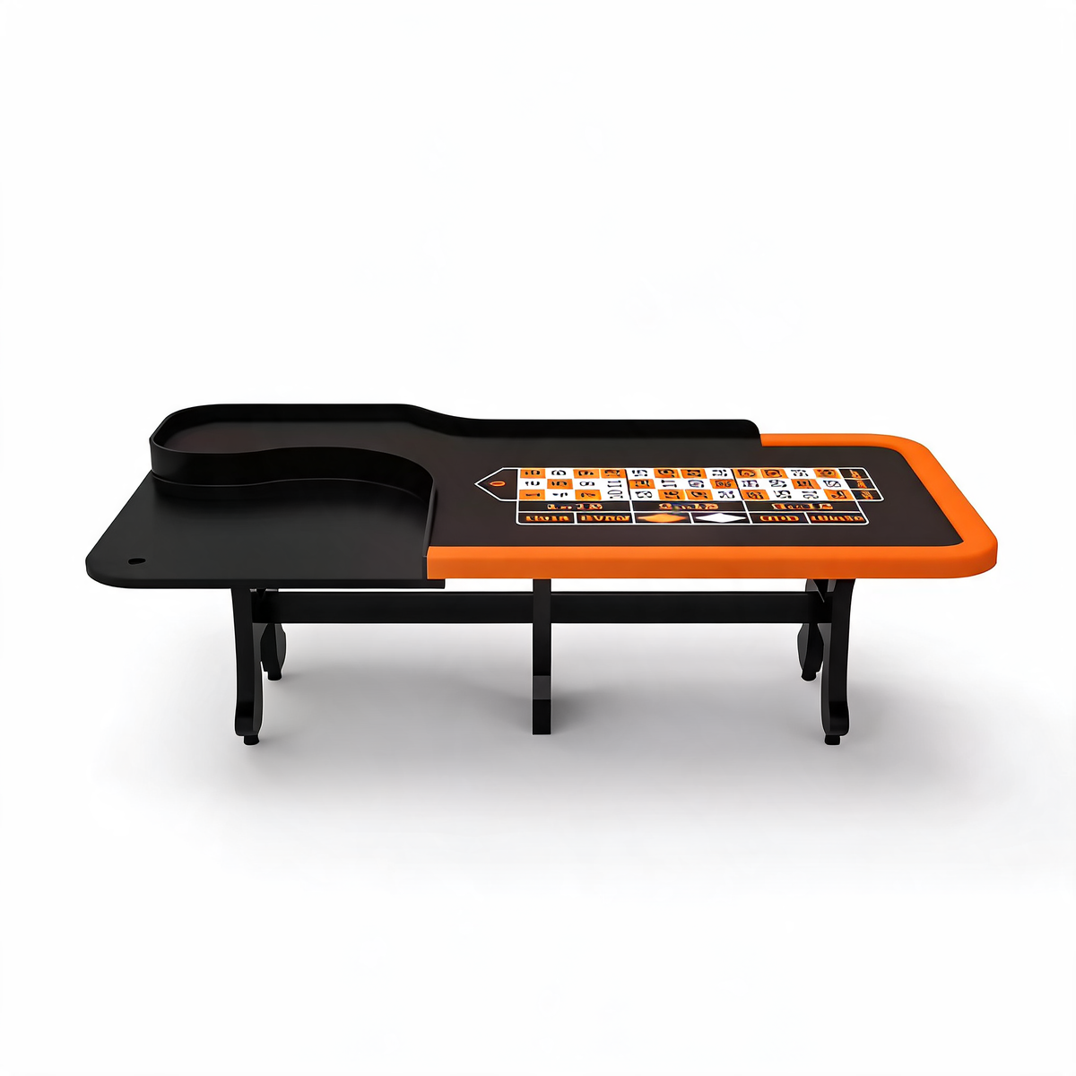 Roulette Wheel Poker Table With H Legs