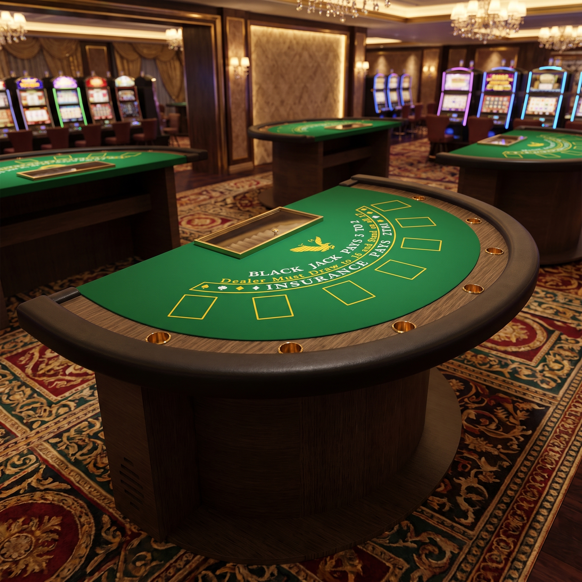 7 Seats Semicircular Exclusive Blackjack Poker Table