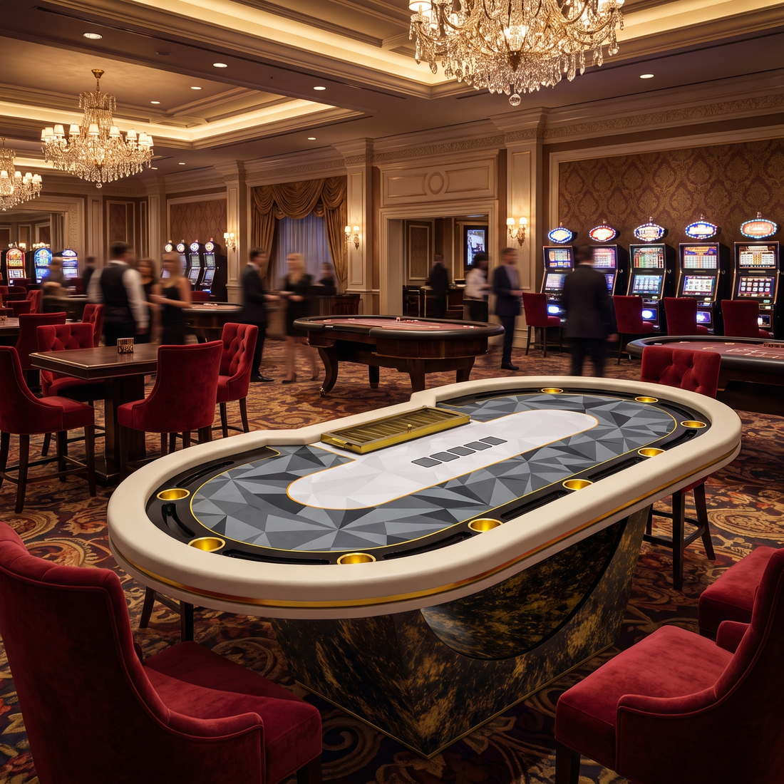 Casino Gambling Table Luxurious Texas Holdem Poker Table
