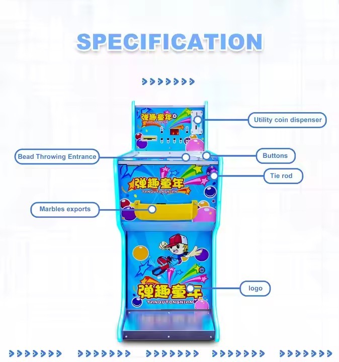 Indoor Arcade Pachinko Toy Machine Unique Coin Operated Amusement Game Metal