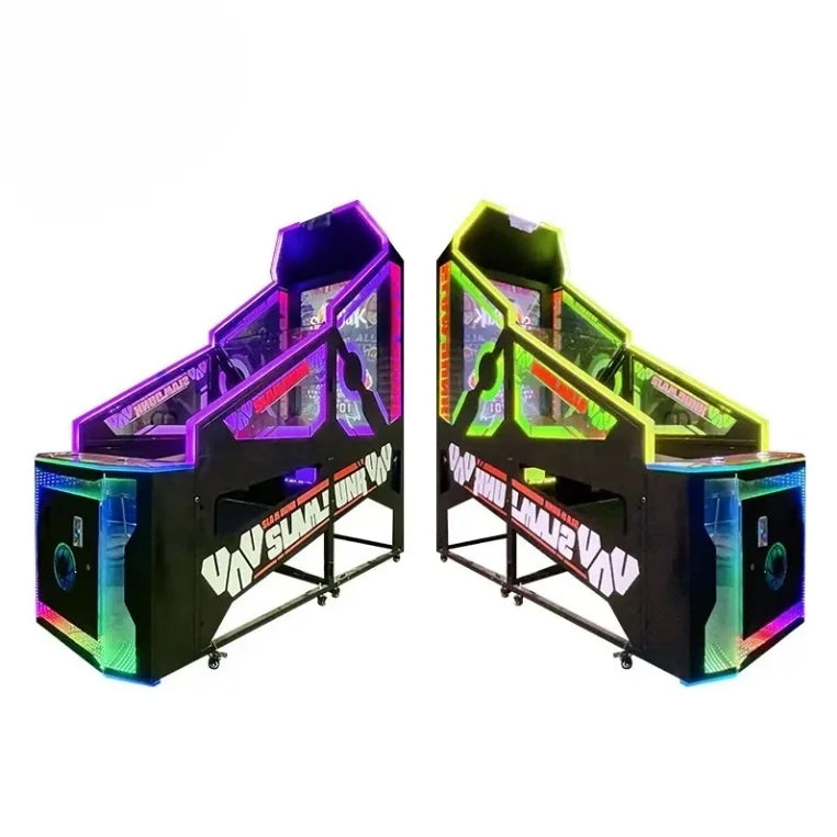 Indoor Electronic Street Basketball Arcade Shooting Simulator with LED Lights