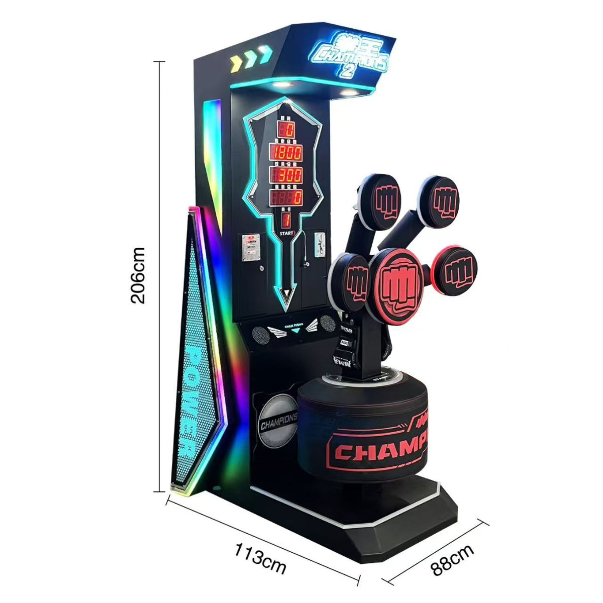 Interactive Multi Target Punching Arcade Boxing Machine Game