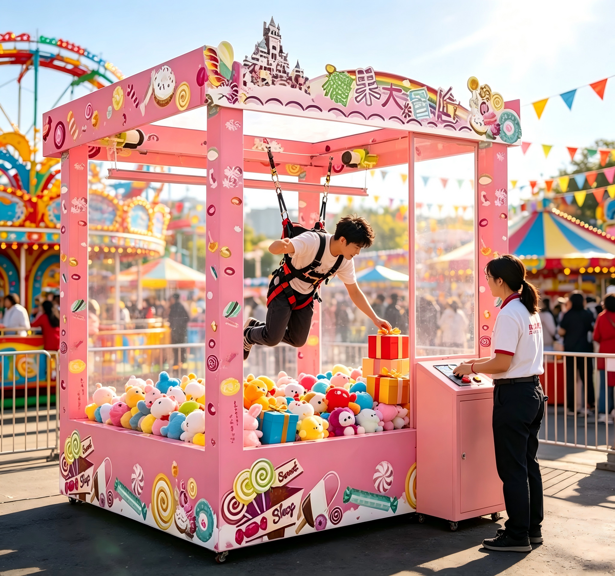 Large Giant Human Claw Machine Arcade Game Machine