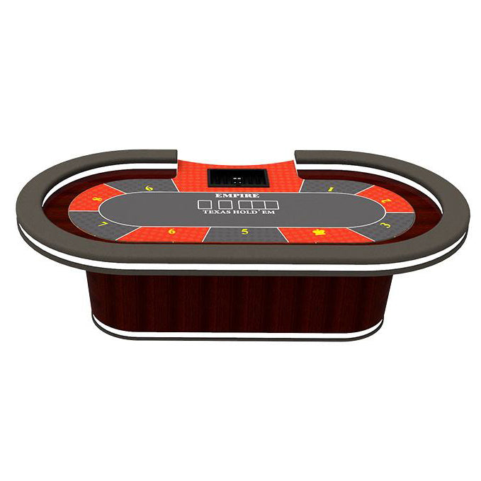 Luxury Wooden Poker Table Oval Led Mesa Casino Style
