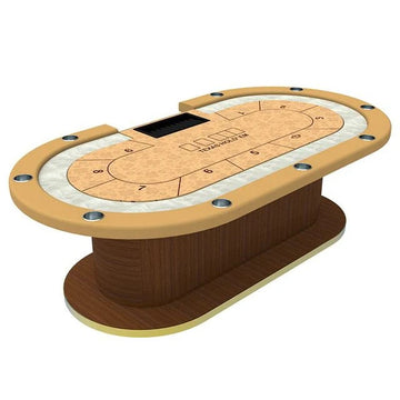 Oval Size Soild Poker Table Wood Legs Texas Hold 