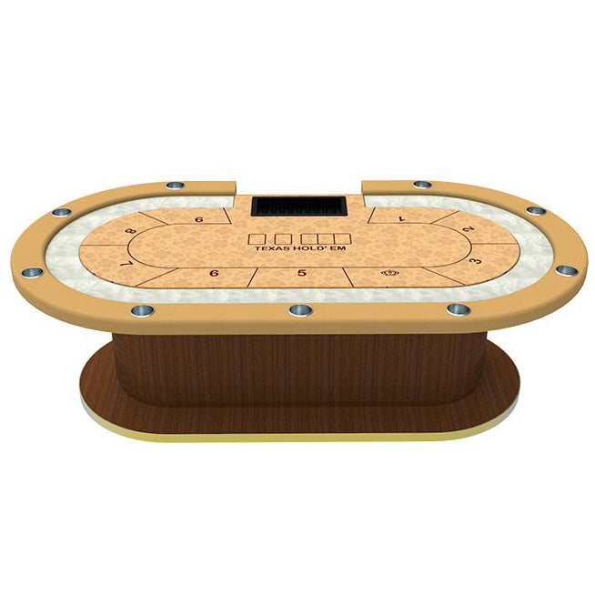 Oval Size Soild Poker Table Wood Legs Texas Hold 