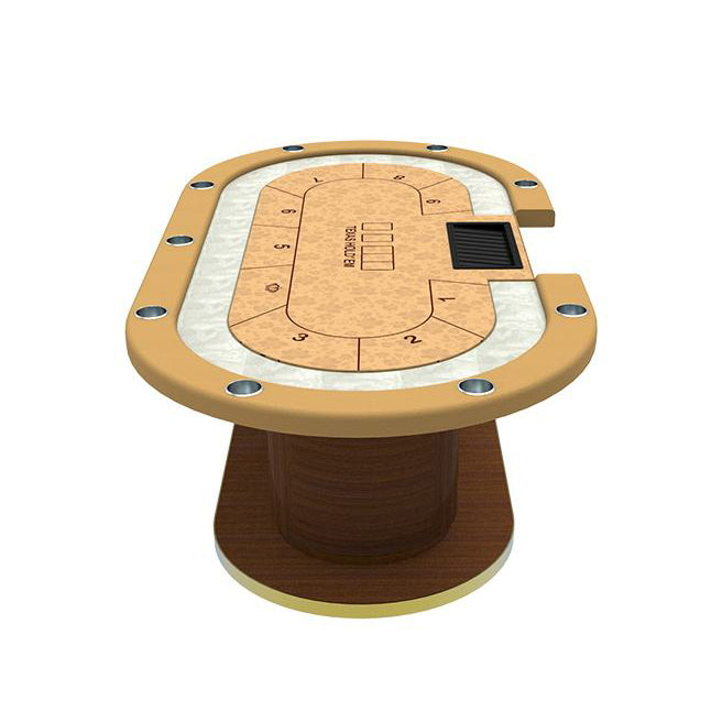 Oval Size Soild Poker Table Wood Legs Texas Hold 
