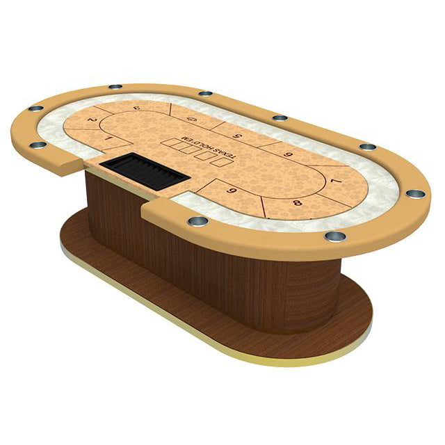 Oval Size Soild Poker Table Wood Legs Texas Hold 