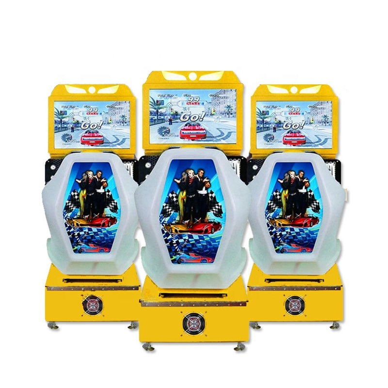 Racing Car Arcade Game Machine Kids Metal Simulator Cabinet