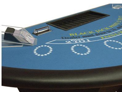 Semi-circular Blackjack Table with Folding Metal Legs for 10 Players