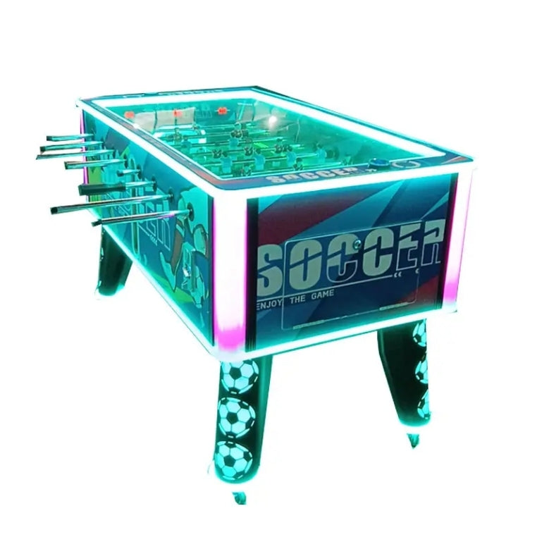 Soccer Foosball Table with Coin-Operated Two-Player Arcade Game