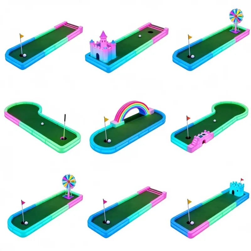 Sqarcade Mini Golf Course Forest Style Metal LED Glow Night