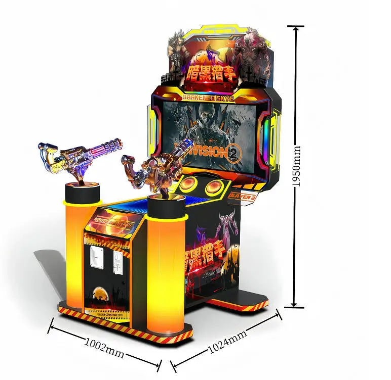 Two Player Coin Operated Arcade Shooting Game Machine