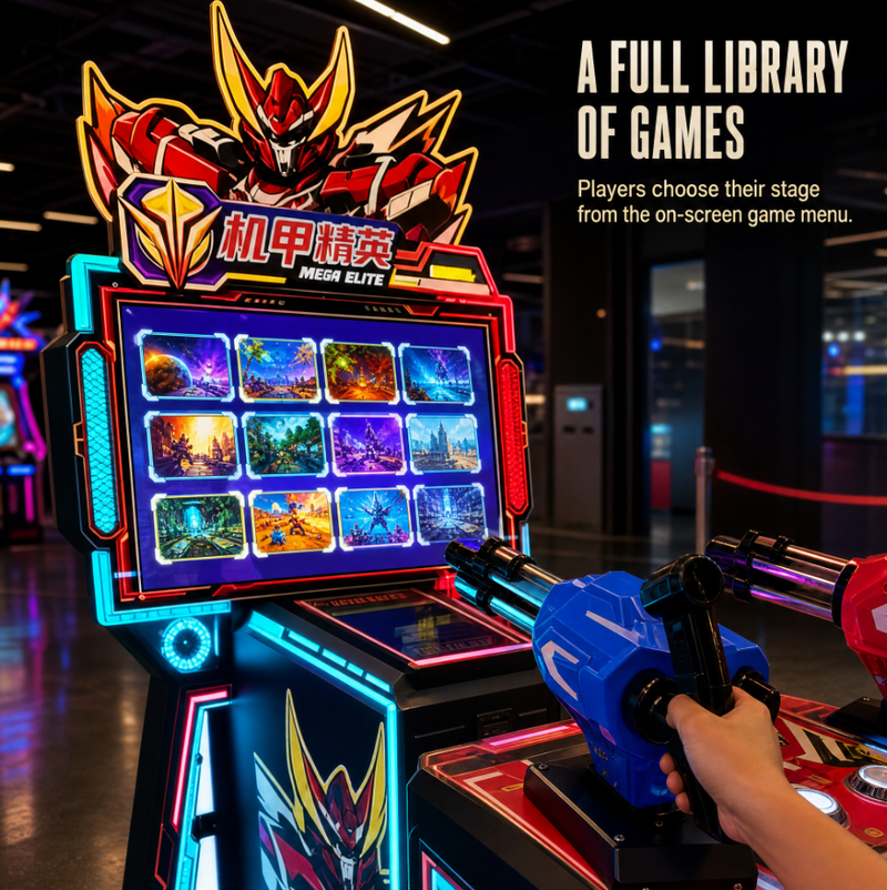 Two Player Coin Operated Shooting Arcade Game Machine
